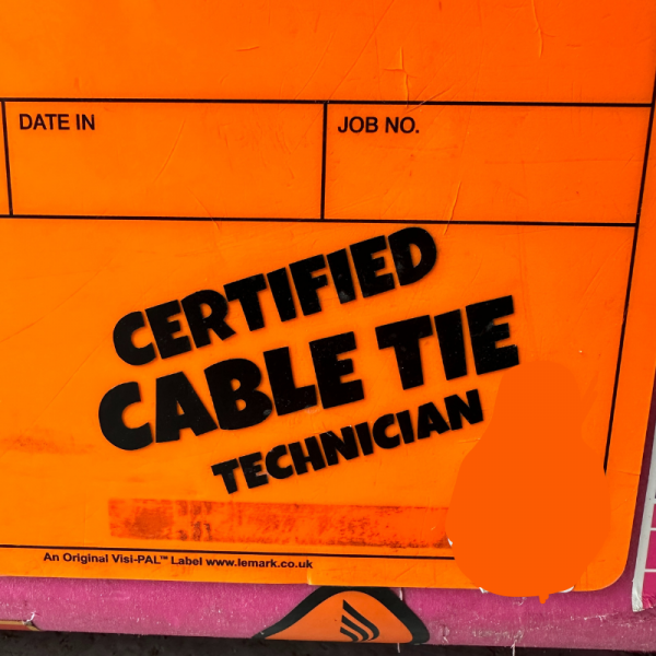Cable Tie Technician Sticker