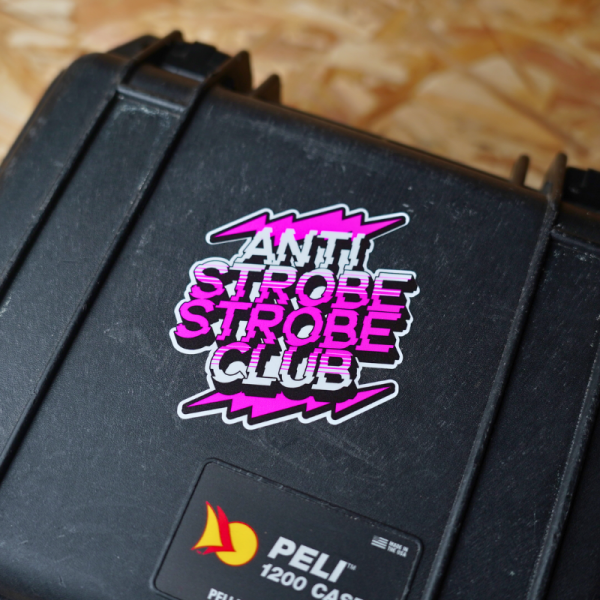 Anti Strobe Strobe Club Sticker - Pink