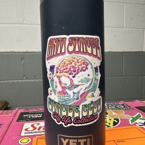 Anti Strobe Club Skull Sticker