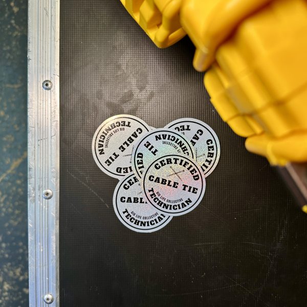 Rainbow Cable Tie Tech Sticker