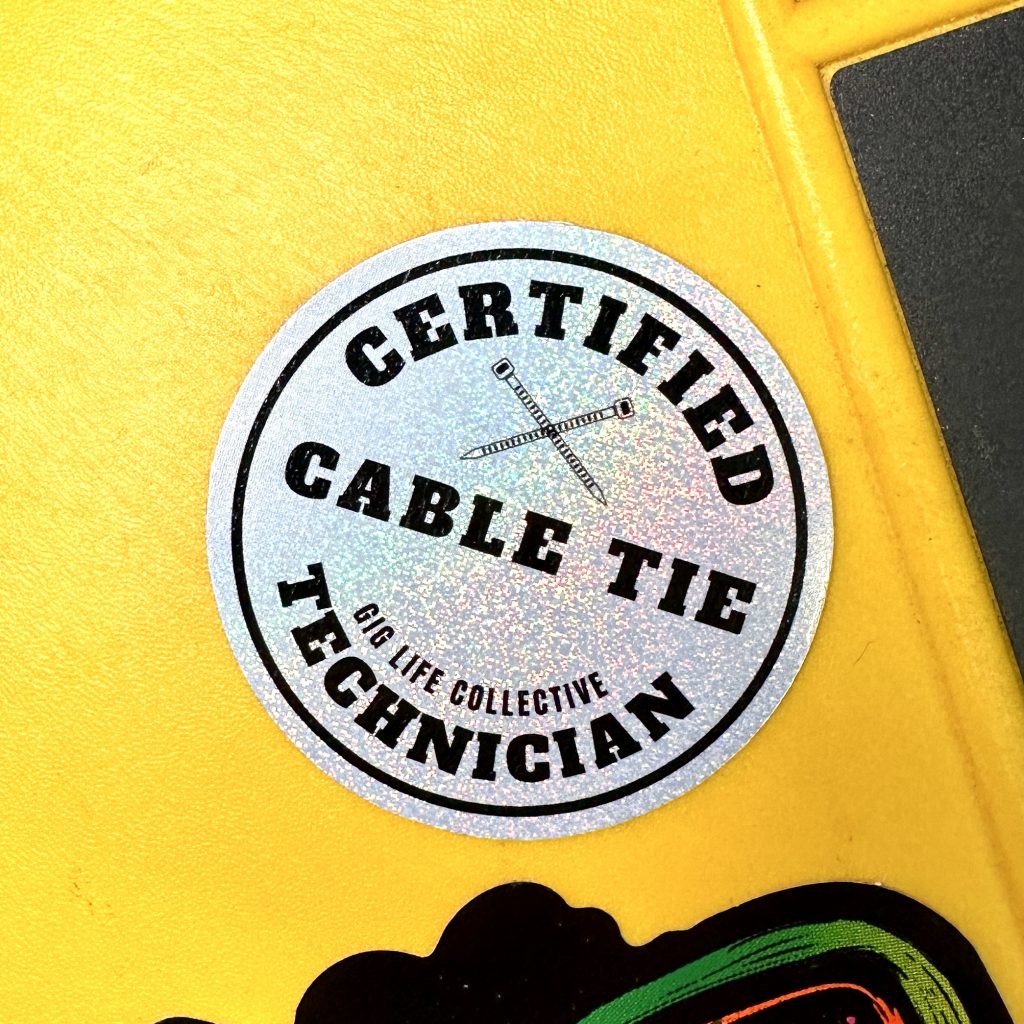 Rainbow Cable Tie Tech Sticker