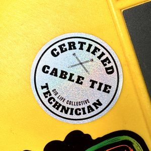 Rainbow Cable Tie Tech Sticker