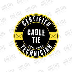 Cable Tie Technician Sticker - Yellow