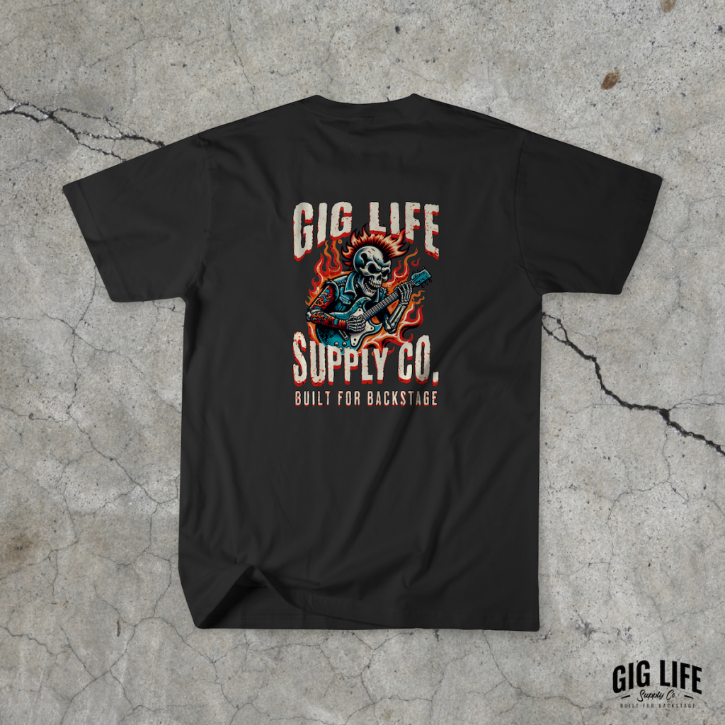 Flaming Riff Back t Shirt