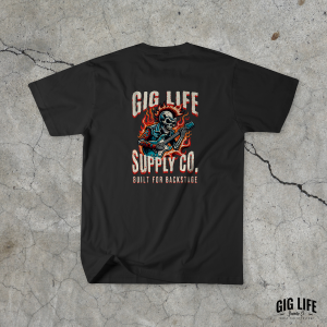 Flaming Riff Back t Shirt