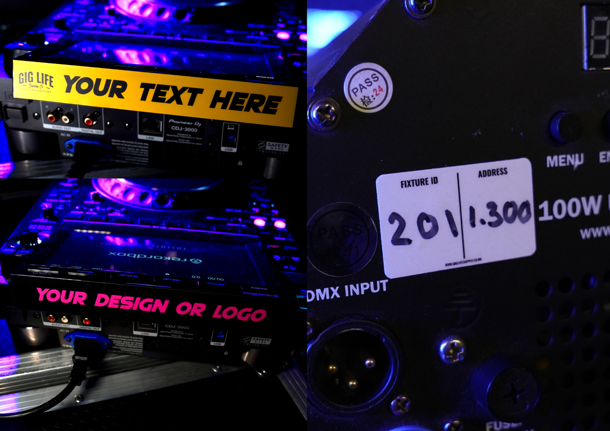 Equipment Stickers