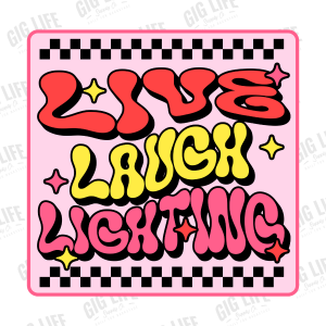 Live Laugh Lighting Sticker